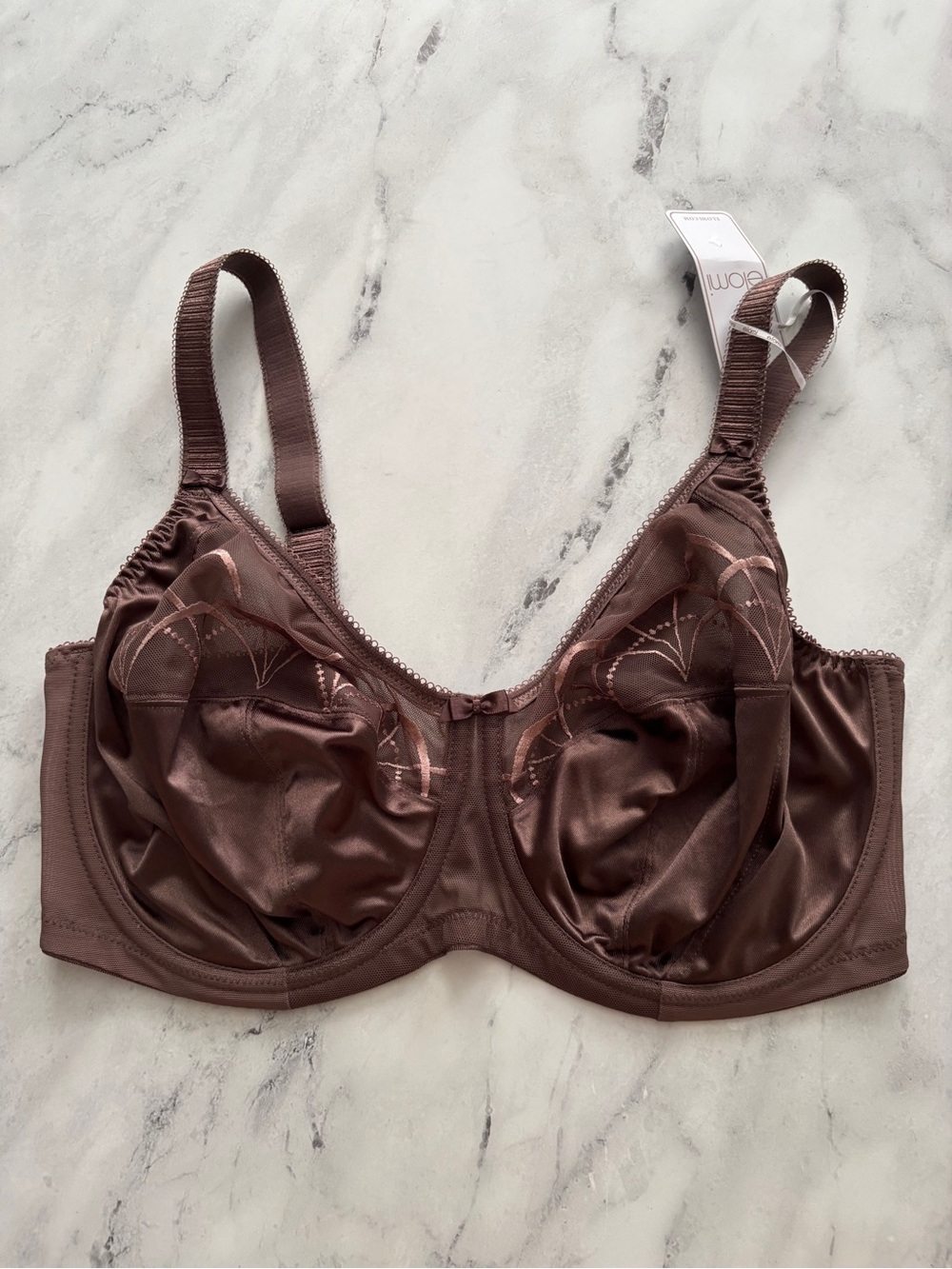 Elomi Bra Nwt Cate Unlined Underwire Pecan Brown EL4030PCN 36K
